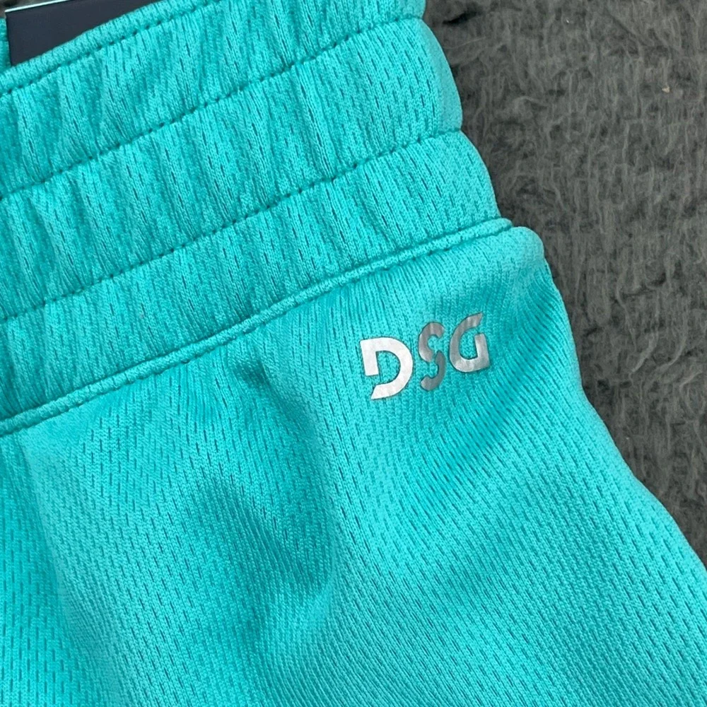 DSG Girls Mesh Athletic Shorts Teal Burst Relaxed Fit Performance Size L‎